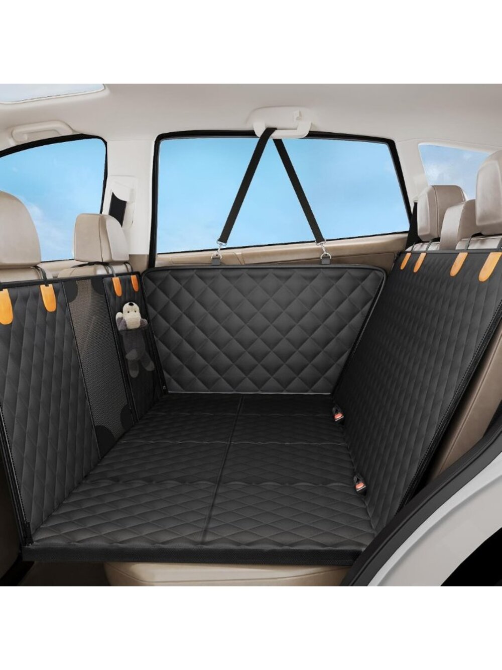 Dog Car Seat Cover for Back Seat, Waterproof, Non-Slip, Easy to Clean Extender